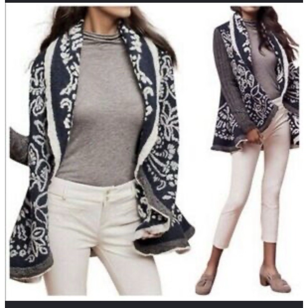 Sleeping On‎ Snow Anthropologie Sweater Coat M RARE HTF Wool Blend First Snow